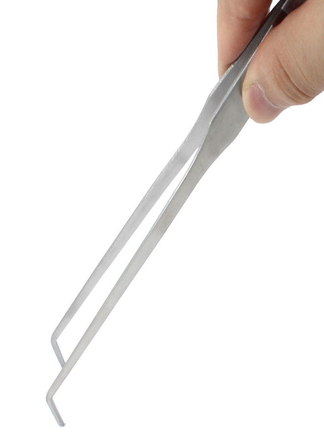 Coufce 2PCS Stainless Steel Reptile Feeding Tongs, Long Tweezers Aquarium Terrarium Feeder Tools for Reptiles, Lizards, Snakes (Straight and Curved) - Image 2